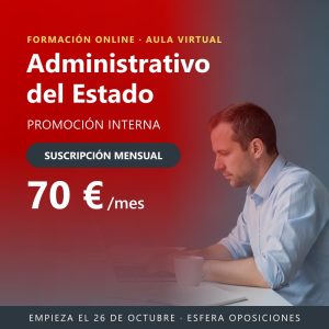 Cuerpo General Administrativo de la Administración del Estado · Promoción interna · Suscripción mensual