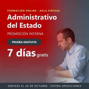 Prueba gratuita 7 días · Cuerpo General Administrativo de la Administración del Estado · Promoción interna