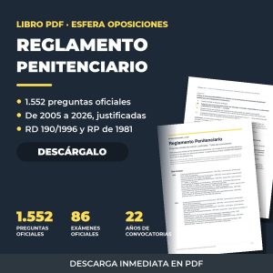 Libro de preguntas oficiales del Reglamento Penitenciario: 1.552 preguntas de examen (PDF)